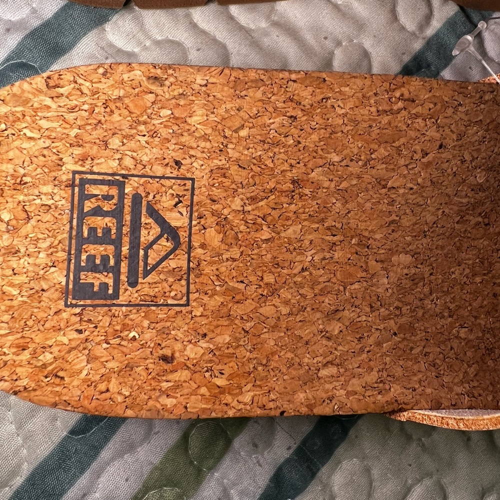 Reef Tan Cork Platform Slide Sandals - Picture 8 of 8
